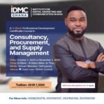 CONSULTANCY, PROCUREMENT, AND SUPPLY MANAGEMENT idmc ghana martin Ntem Accra Online courses
