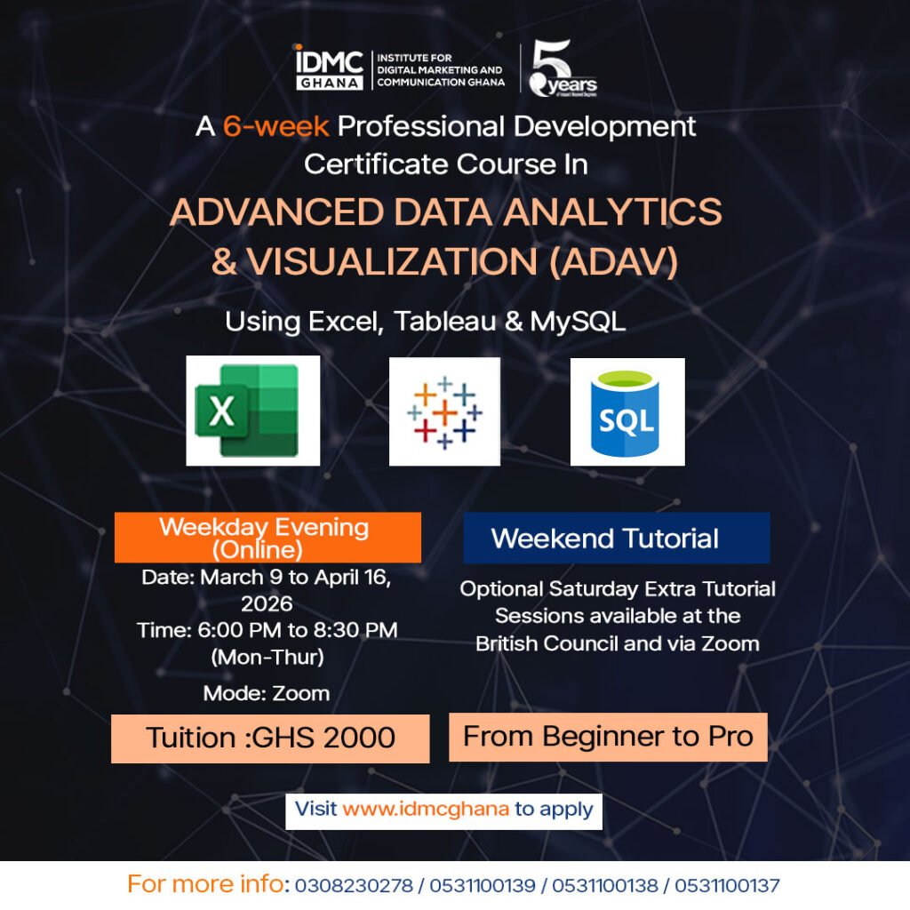 IDMC Ghana Data Analytics Accra British Council
