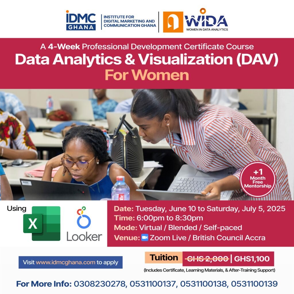 idmc ghana women in data analytics British council