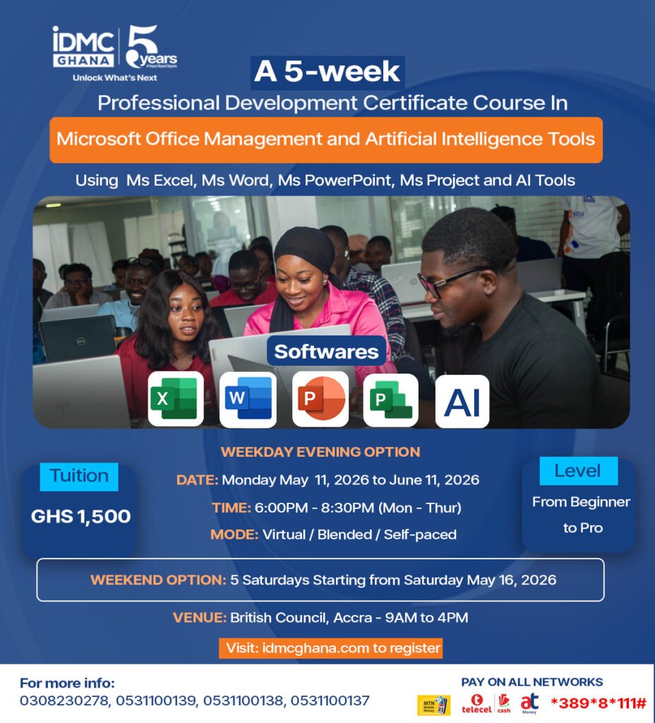 Microsoft Office Management and Artificial Intelligence Tools -idmcghana